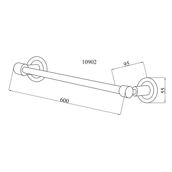 Полотенцедержатель Boheme Murano бронза10902-BR